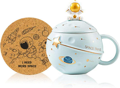 Kawaii Astronaut Planet Tasse | Keramik Kaffeetasse mit Weltraum