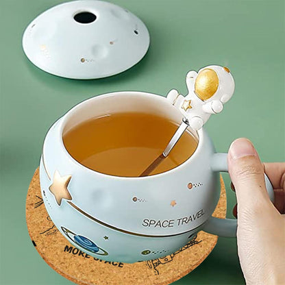 Kawaii Astronaut Tasse Planet Keramik Neuheit Becher mit