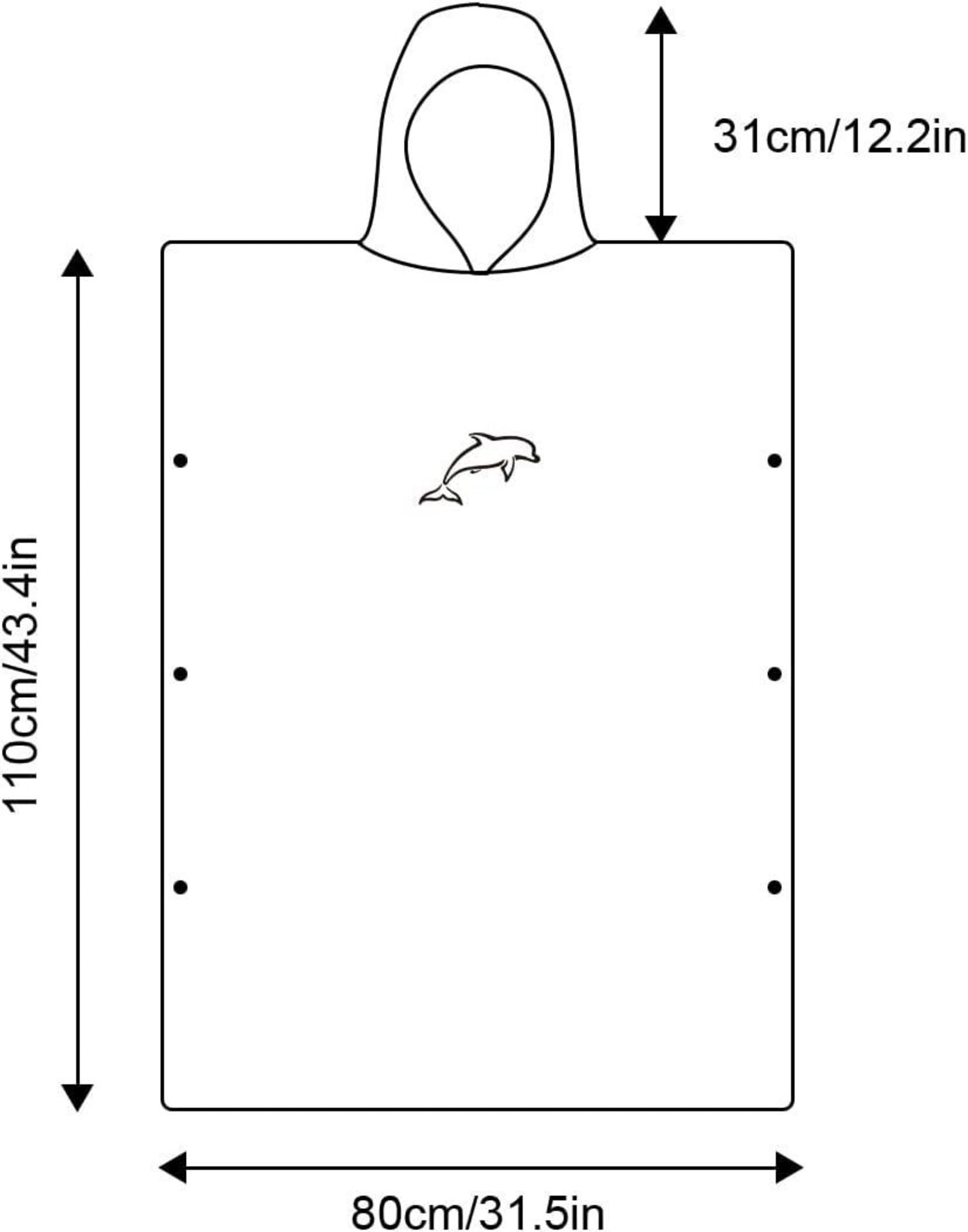 Mikrofaser Surf Poncho mit Kapuze, Quick Dry, Rosa, 110x80cm