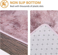 Pauwer Shaggy Teppich Langflor rutschfest Pink 160x200 cm