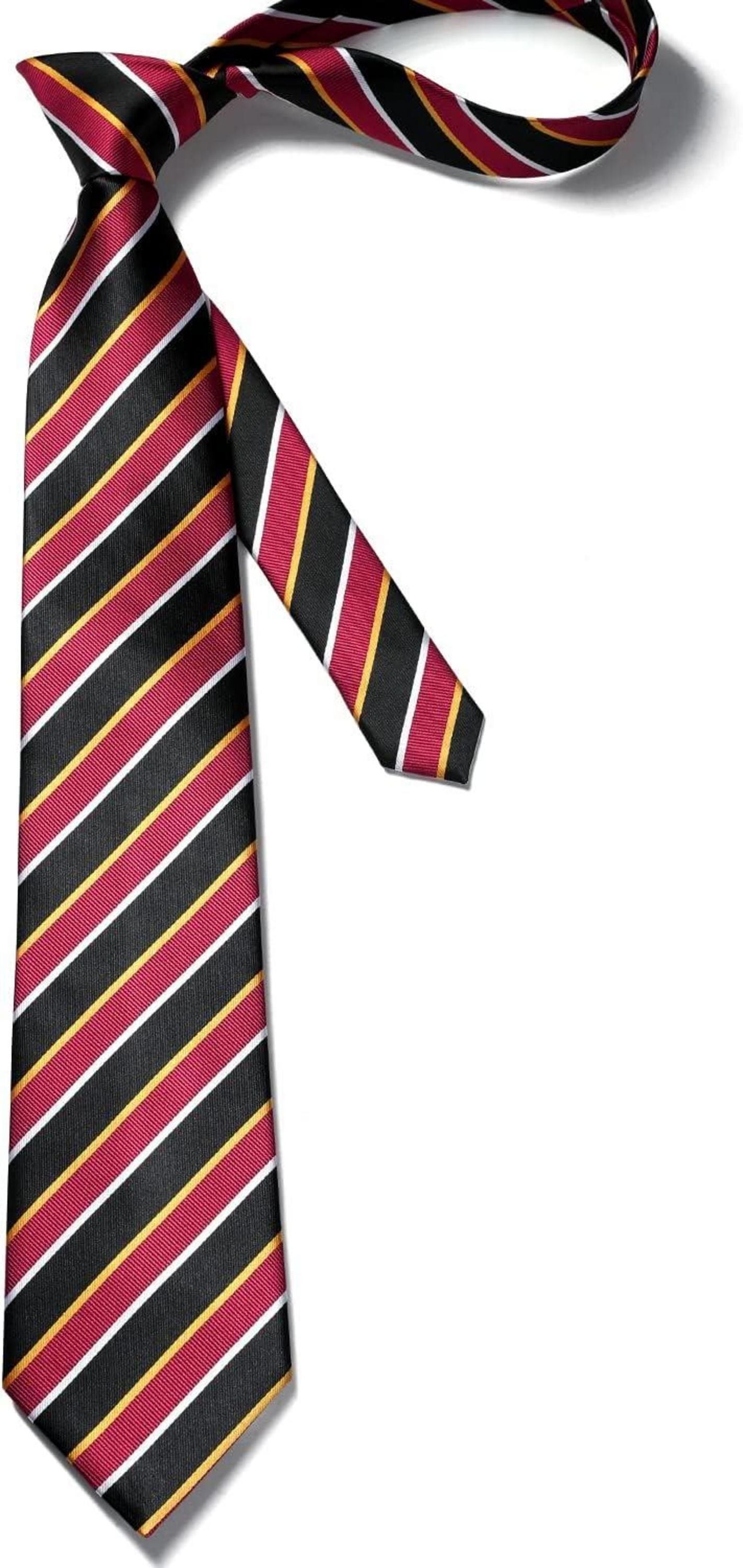 Gestreifte Hochzeit Krawatte und Einstecktuch Set für Herren