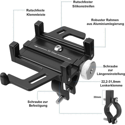 Fahrrad Handyhalterung Aluminium Universal Motorrad