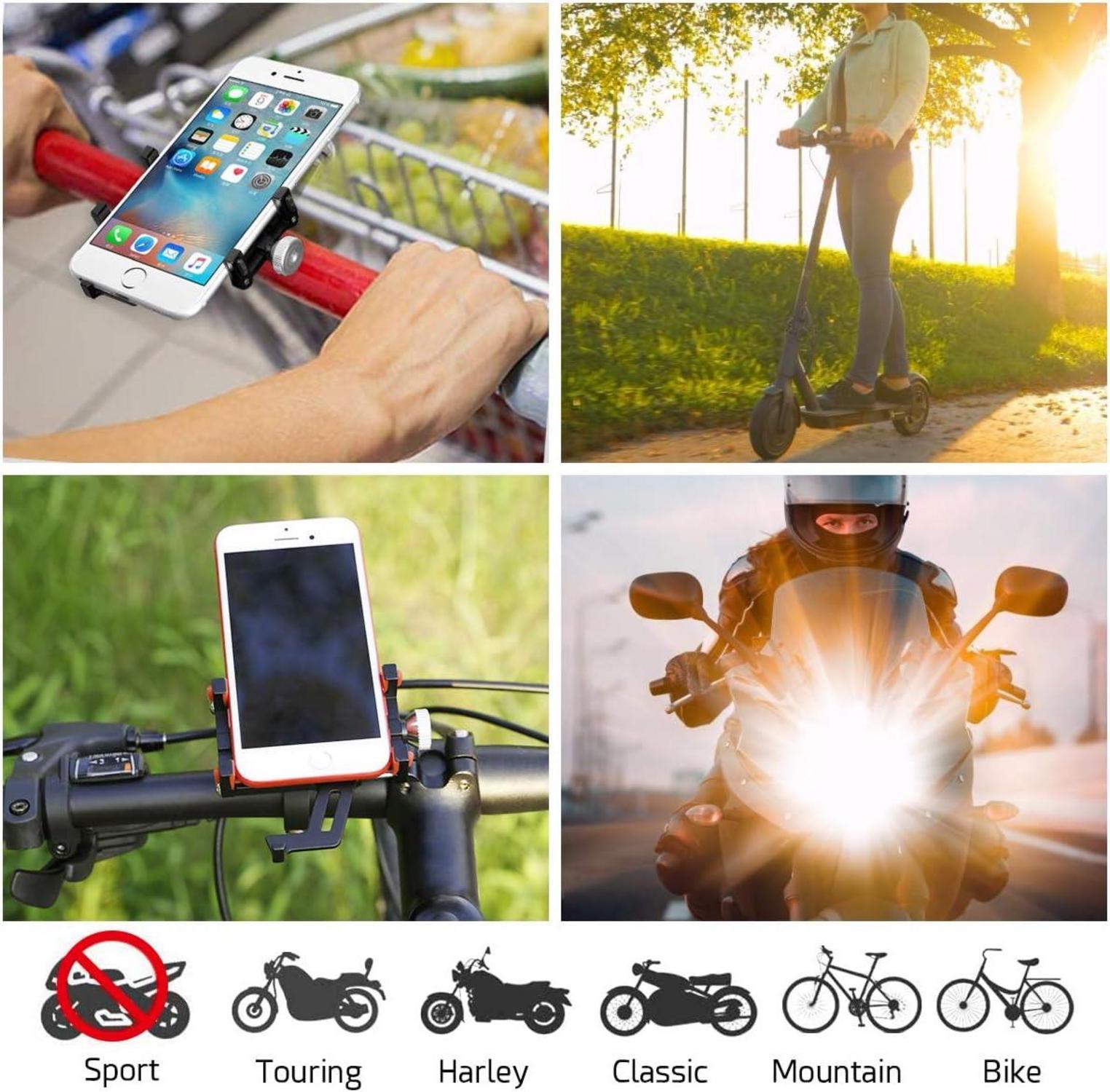 Fahrrad Handyhalterung Aluminium Universal Motorrad Smartphone Halterung 4,5-7,0