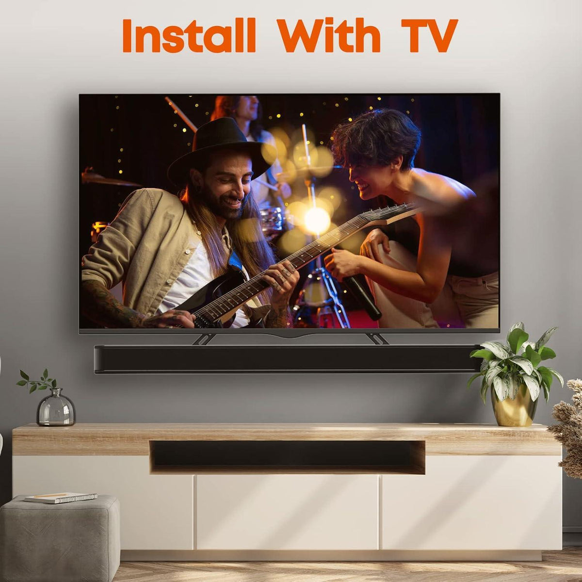 Soundbar Halterung für 23-65 Zoll TV, bis zu 15kg, schwarz