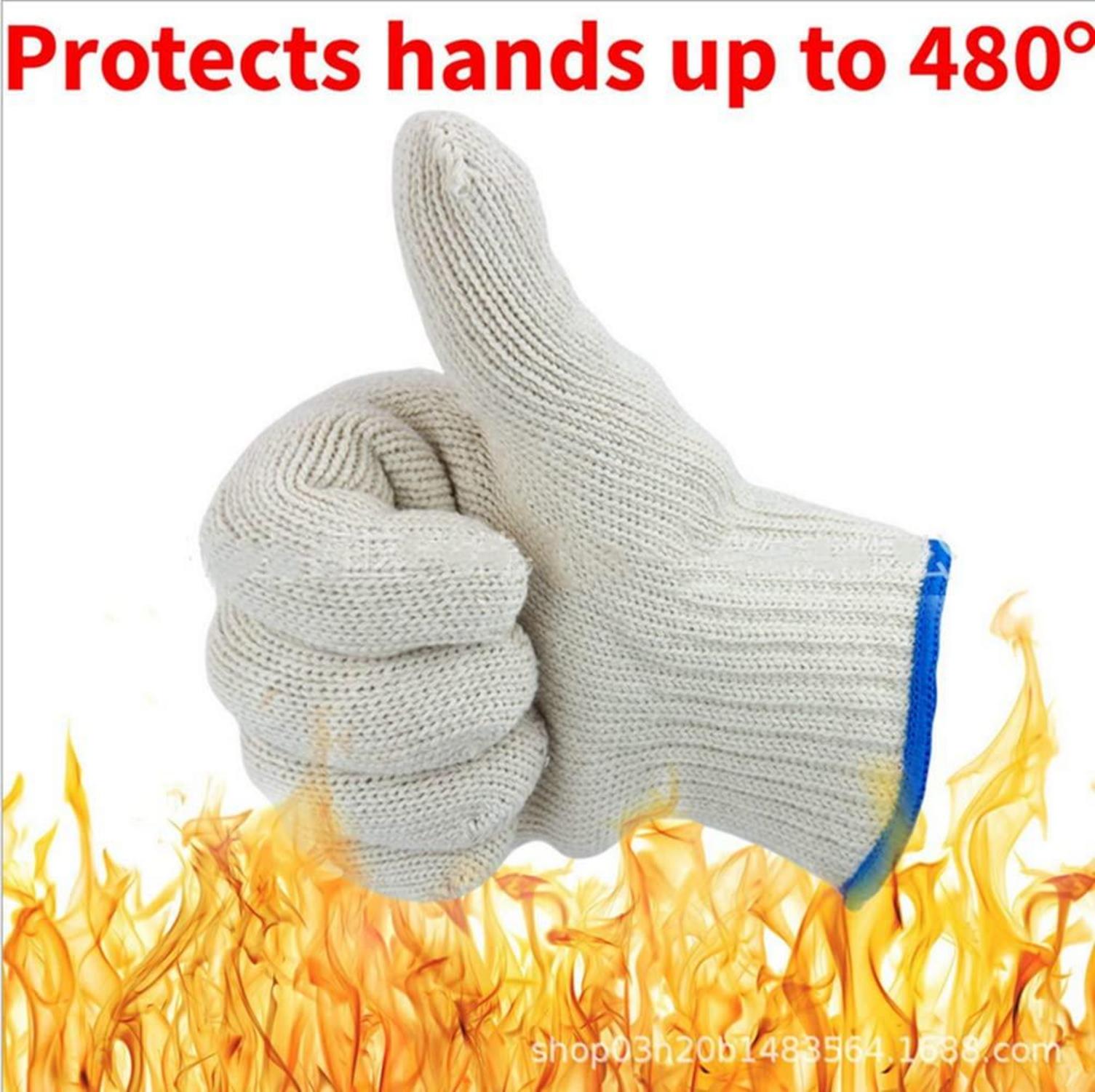 Hitzebeständige Kochhandschuhe für Backen, Grillen - 2er Set