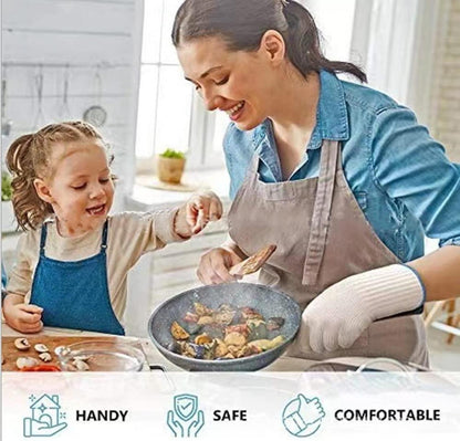 Hitzebeständige Kochhandschuhe zum Backen Grillen 480 °F 2er Set