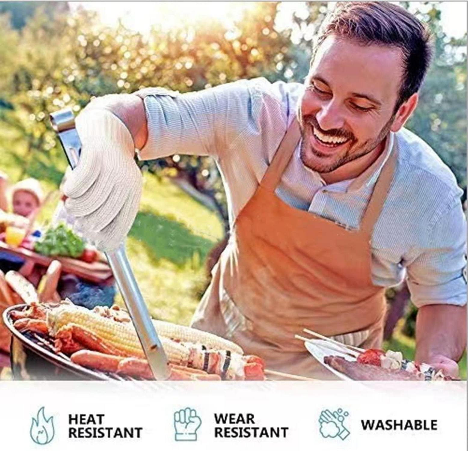 Hitzebeständige Kochhandschuhe Set für Innen und Außen - 480° F - Ofenhandschuhe