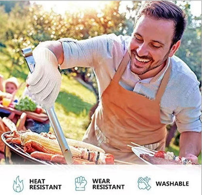 Hitzebeständige Kochhandschuhe Set für Innen und Außen - 480° F - Ofenhandschuhe