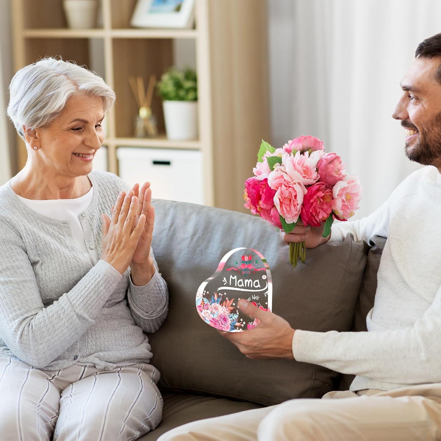 COCHIE Acryl Geschenkbox für Mama, Beste Mama Der Welt, Muttertag Geburtstag