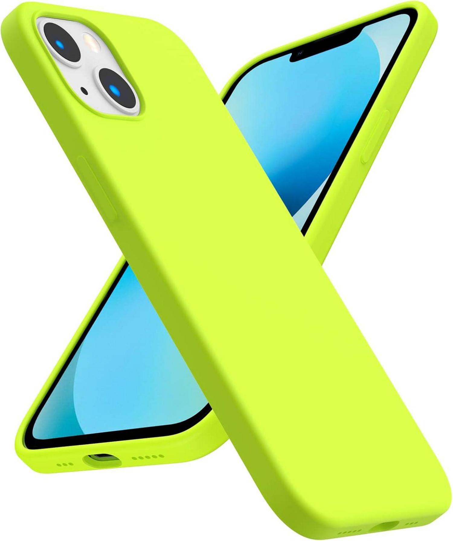 iPhone 13 Hülle Silikon Liquid Soft Rundumschutz Olivgrün
