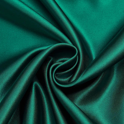 Satin Bettwäsche Set 135x200 Dunkelgrün 4-teilig