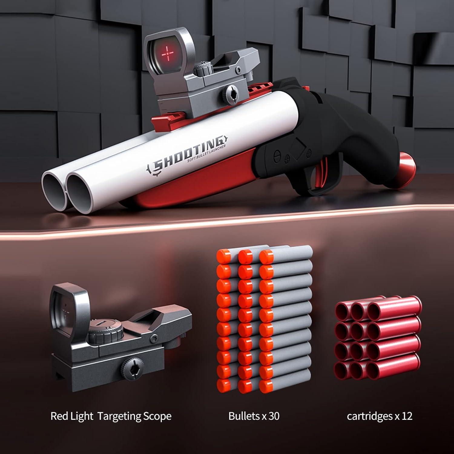 Doppelläufiger Shotgun Spielzeug-Schaumstoff-Blaster Kit
