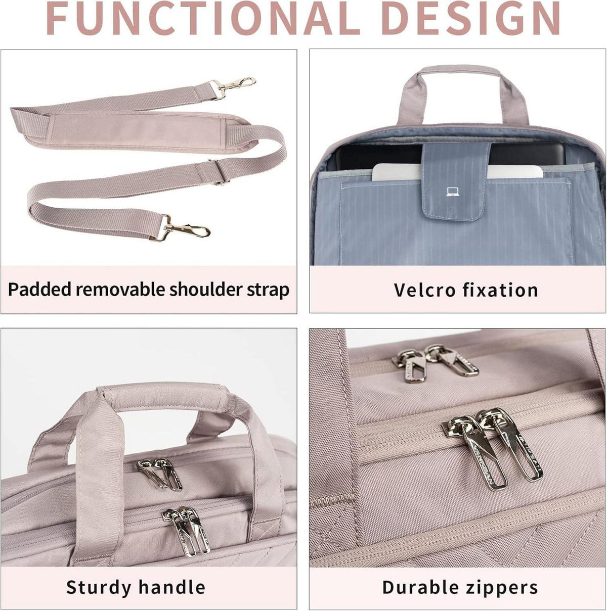 17 Zoll Laptoptasche Damen Mode TSA-freundlich wasserabweisend RFID