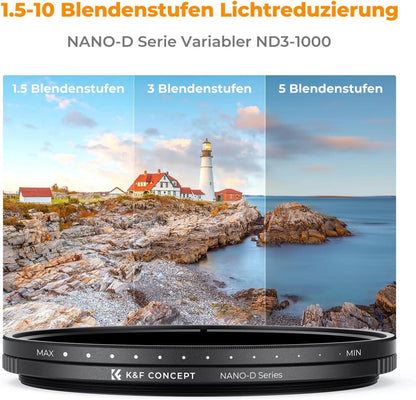 ND Filter ND3-ND1000 72mm K&F Concept D-Serie Grünfilter