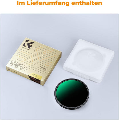72mm Variabler ND Filter ND3-ND1000 Graufilter 1.5-10