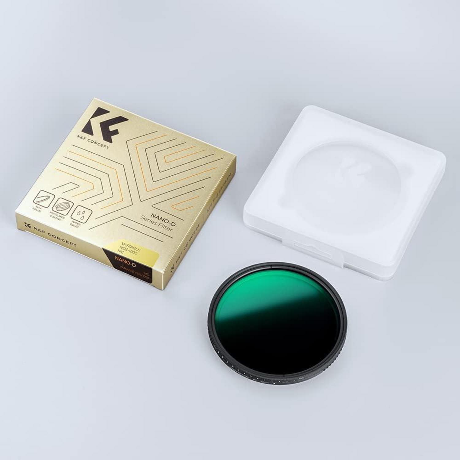 K&F Concept D-Serie Variabler ND Filter 72mm ND3-ND1000