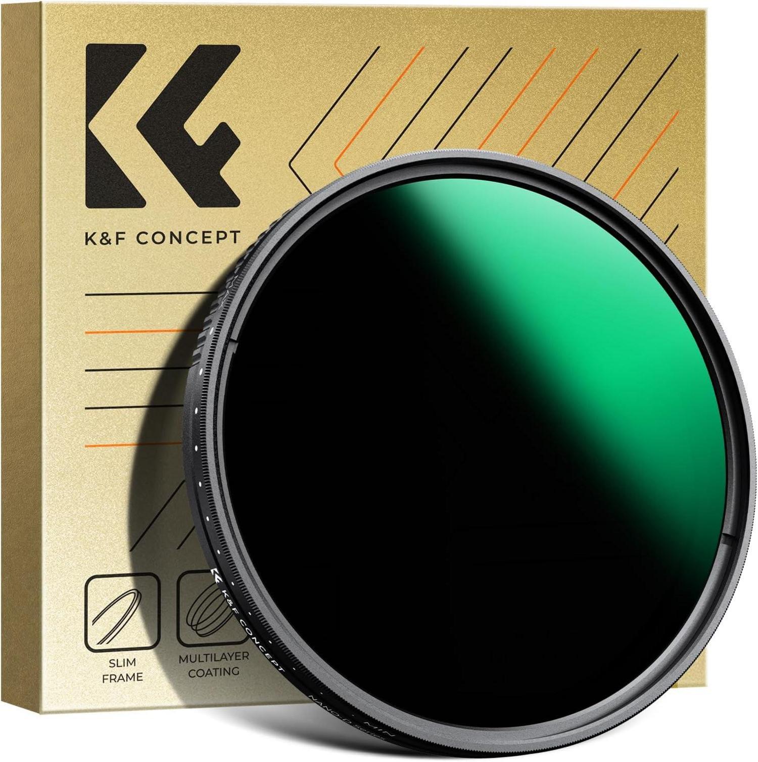Variabler ND Filter ND3-ND1000 Graufilter 55mmSilber