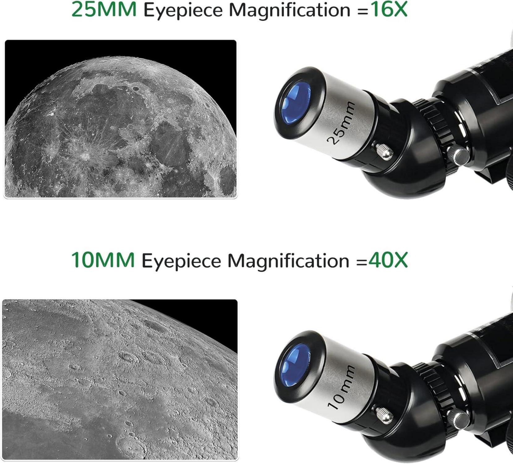 Teleskop Astronomie 70mm Refraktor für Kinder Einsteiger Planeten Mond