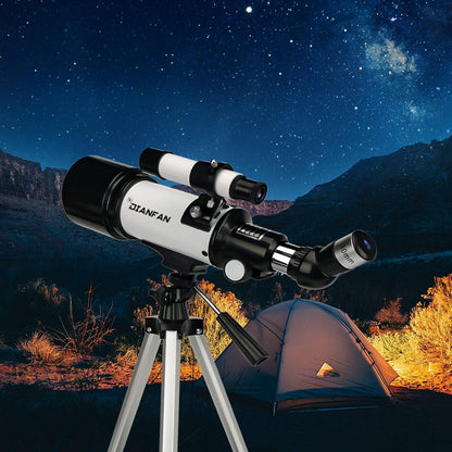 Teleskop Astronomie Refraktor 70mm für Kinder Einsteiger mit Telefon