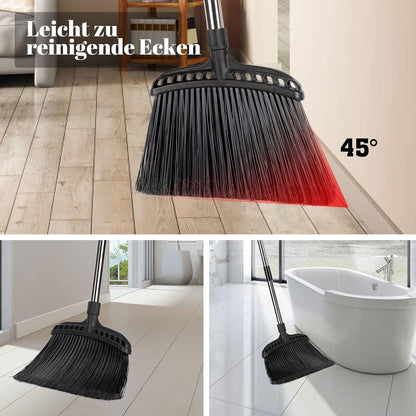 Hochwertiger Besen mit langem Stiel und Steifen Borsten 142 cm