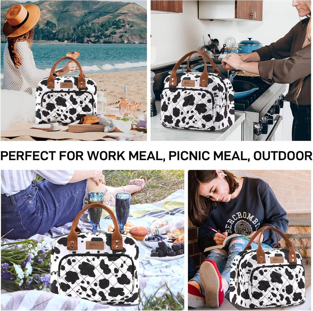 HOMESPON Isolierte Lunchtasche für Erwachsene Kühltasche Behälter - Stylisches