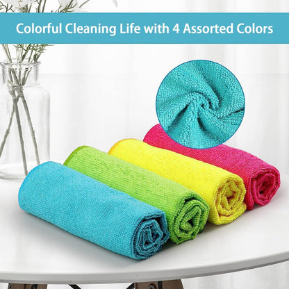 100 Microfasertücher Multicolor – Reinigungstücher für Küche & Auto