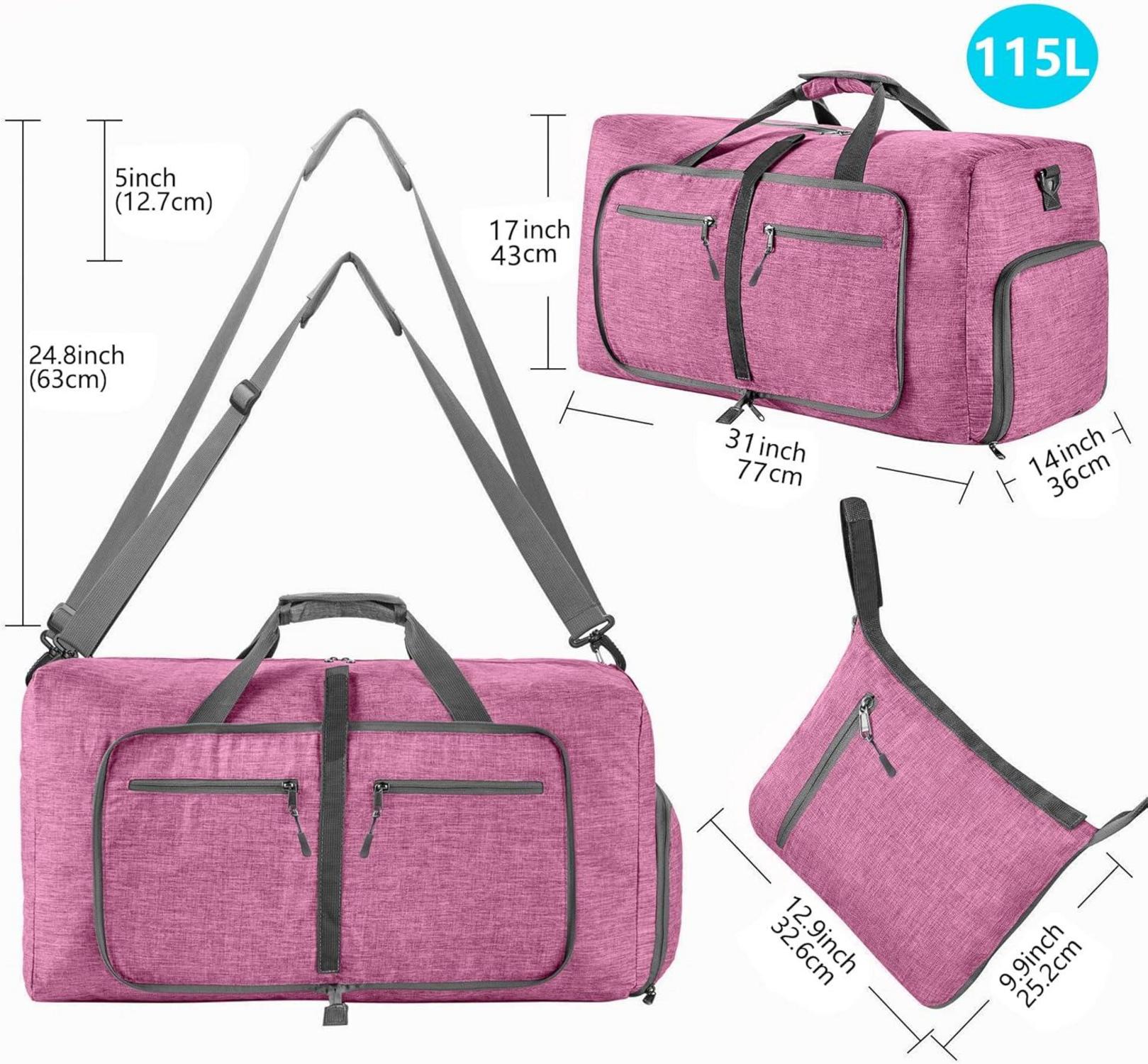 Faltbare Reisetasche mit Schuhfach, 115L Wasserdicht