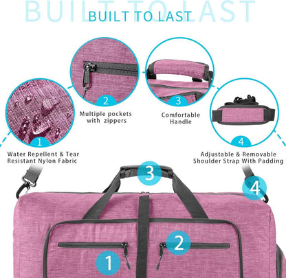 Faltbare Reisetasche mit Schuhfach, Weekender Bag 115L
