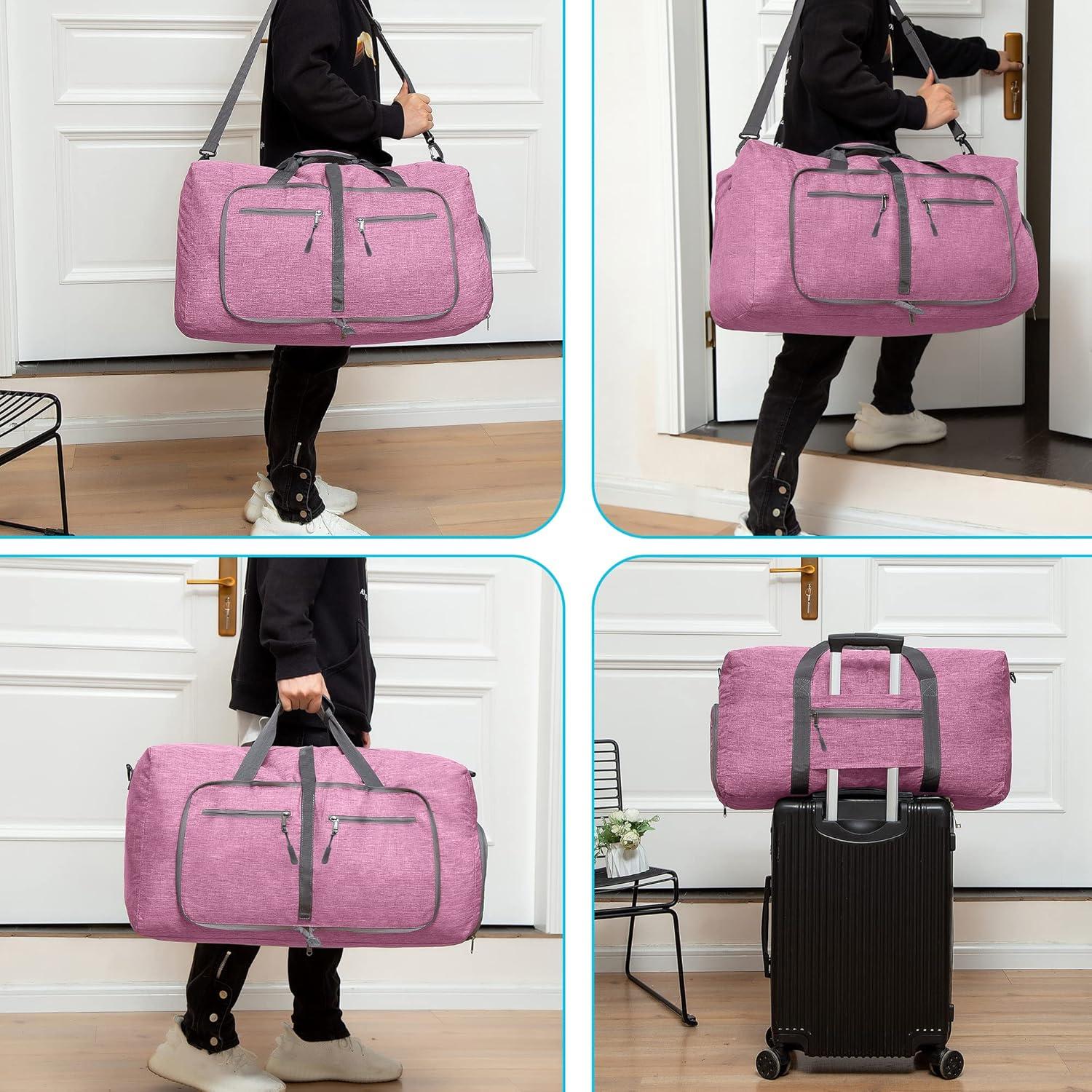 Faltbare Reisetasche Weekender Bag mit Schuhfach 115L wasserdicht