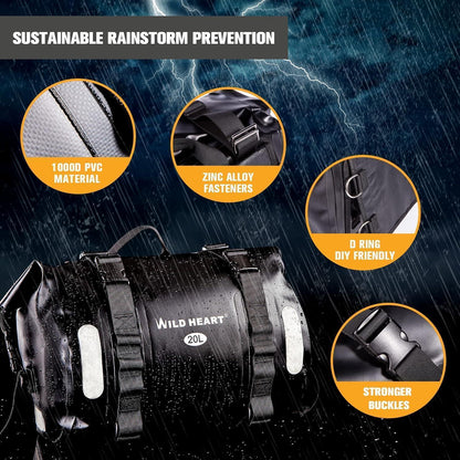 Wasserdichte Motorrad Satteltasche 40L – Gelb