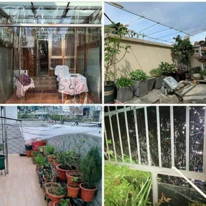 Wasserdichte transparente Plane mit Ösen 3x4m Gartenmöbel Abdeckplane