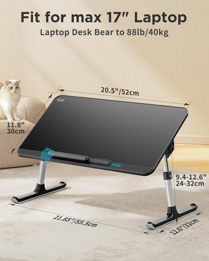 Laptoptisch fürs Bett höhenverstellbar neigbar klappbare Beine