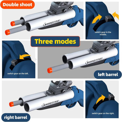 Tovol Zerky Doppelfass Dart Blaster Set mit Zielfernrohr und