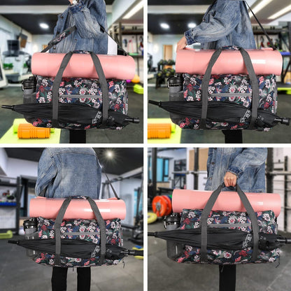 Sporttasche Damen Reisetasche mit Schuh- und Nassfach 40L Orchidee