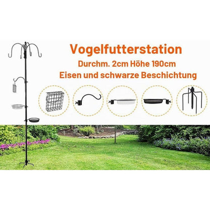 Robuste Vogelfutterstation mit Ständer & Zubehör für Wildvögel