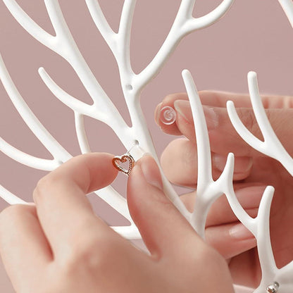 Schmuckständer Geweih Baum mit Aufbewahrungsbox für Ringe Halsketten