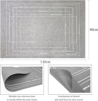 Puzzlematte Filz 80x120cm Schwarz für 2000 Teile