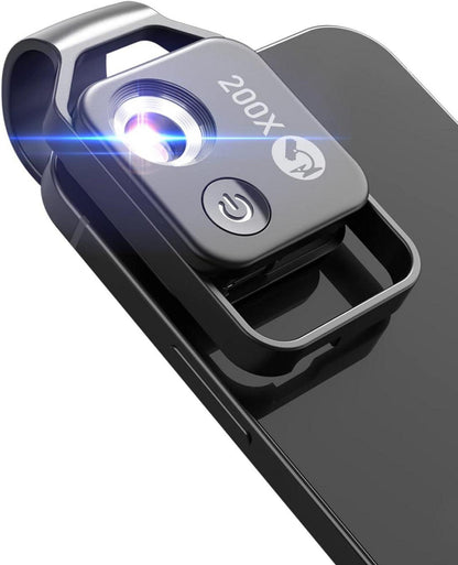 Mini-Mikroskop 200X für Smartphone-Kamera LED-Licht_CMP