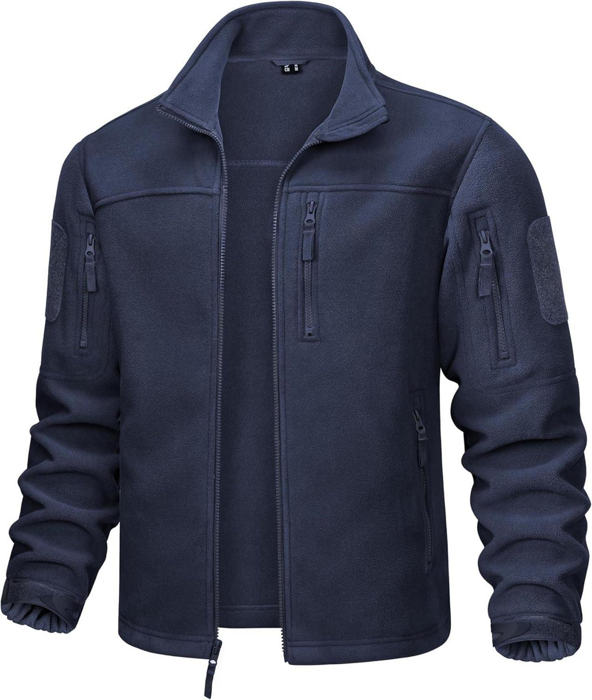Outdoor Fleecejacke mit 7 Taschen und Stehkragen - Winddicht, warm