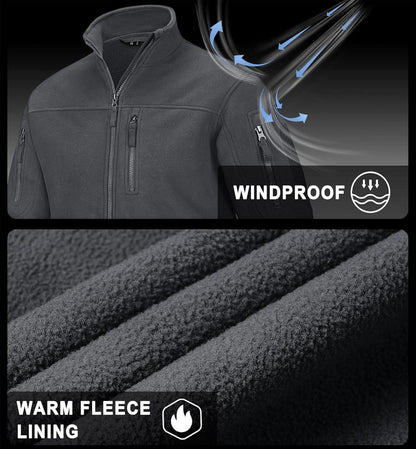 Outdoor Fleecejacke Winddicht Taktische Armee Jagdjacke 7 Taschen
