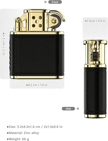 VVAY Vintage Kerosin Feuerzeug Retro Echtleder Geschenk Mann