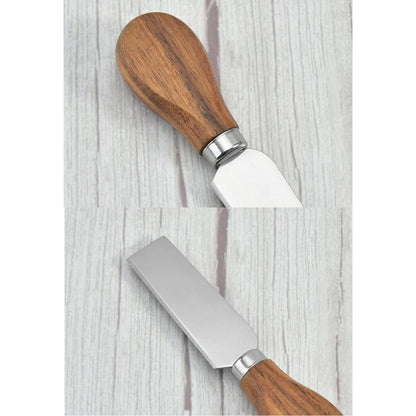 Käsemesser Set 6-teilig Edelstahl mit Holzgriff & Geschenkbox