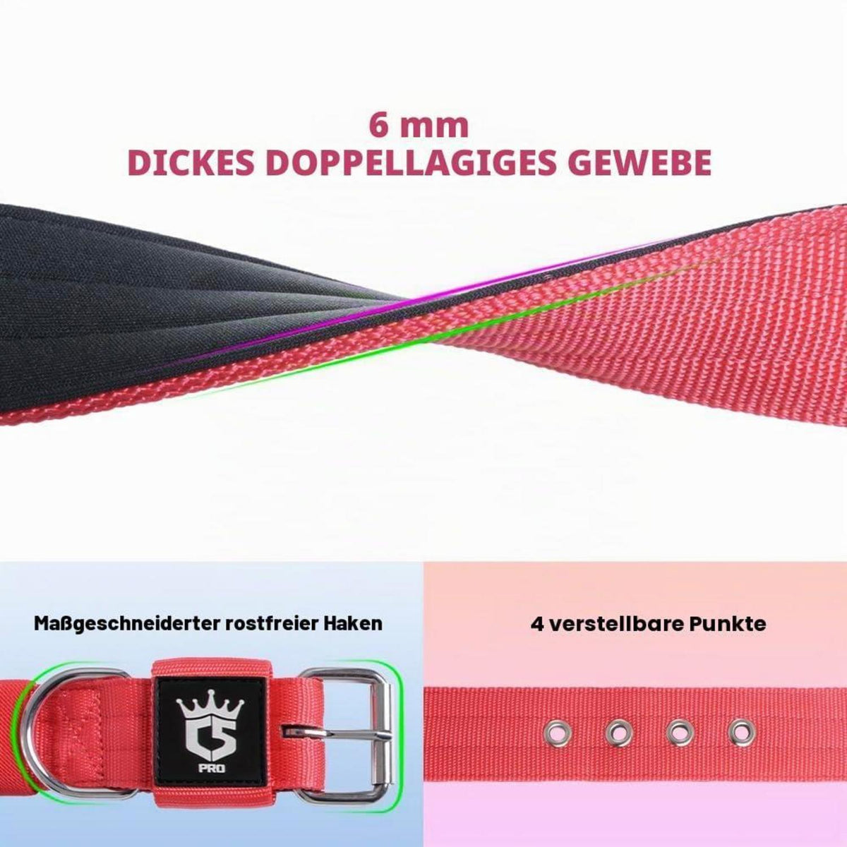 Taktisches Hundehalsband Größe L, Gepolstert, Orange