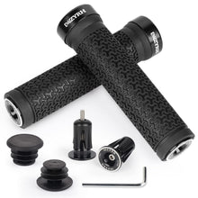 Ergonomische Fahrradgriffe MTB Schwarz mit Lenkerstopfen