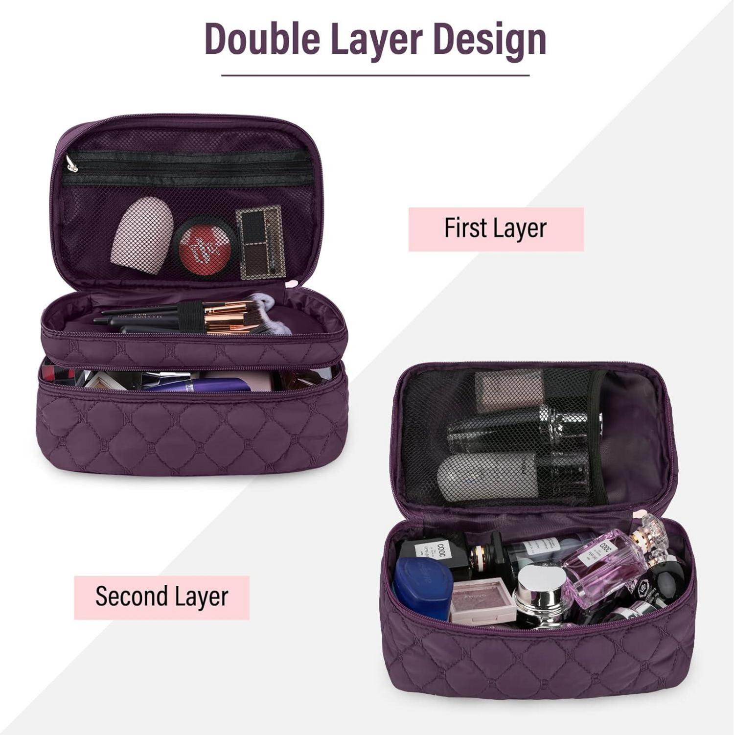 Kosmetiktasche Damen Doppelschicht wasserdichte Kulturtasche Makeup