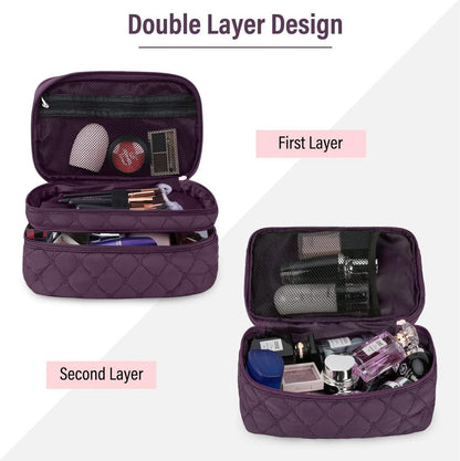 Kosmetiktasche Damen Doppelschicht wasserdichte Kulturtasche Makeup