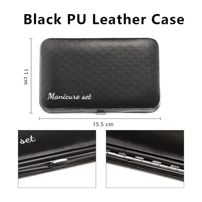 Maniküre Pediküre Set Edelstahl Werkzeuge Luxus Reisetasche