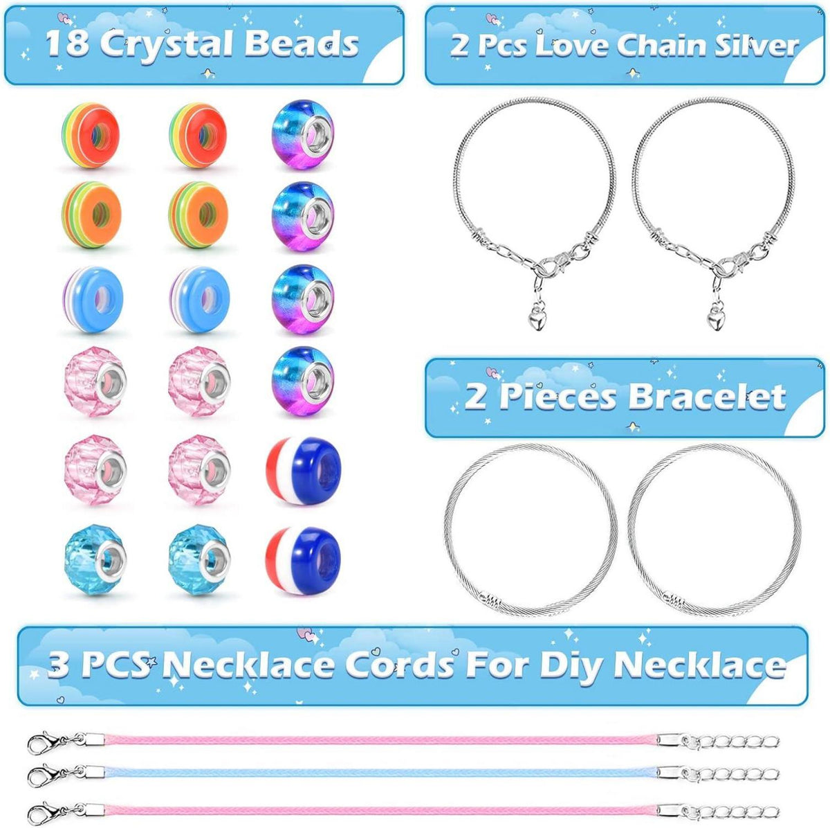 ZOOI Armband Bastelset für Mädchen ab 4 Jahre DIY Schmuck Geschenk