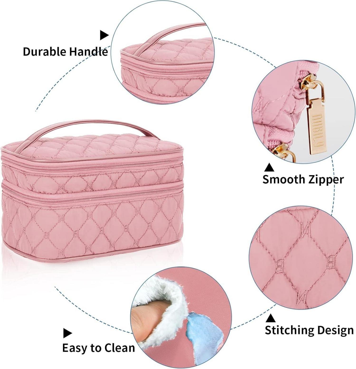 Kosmetiktasche Damen Make up Tasche Doppelschicht Groß wasserdicht Reise Mädchen