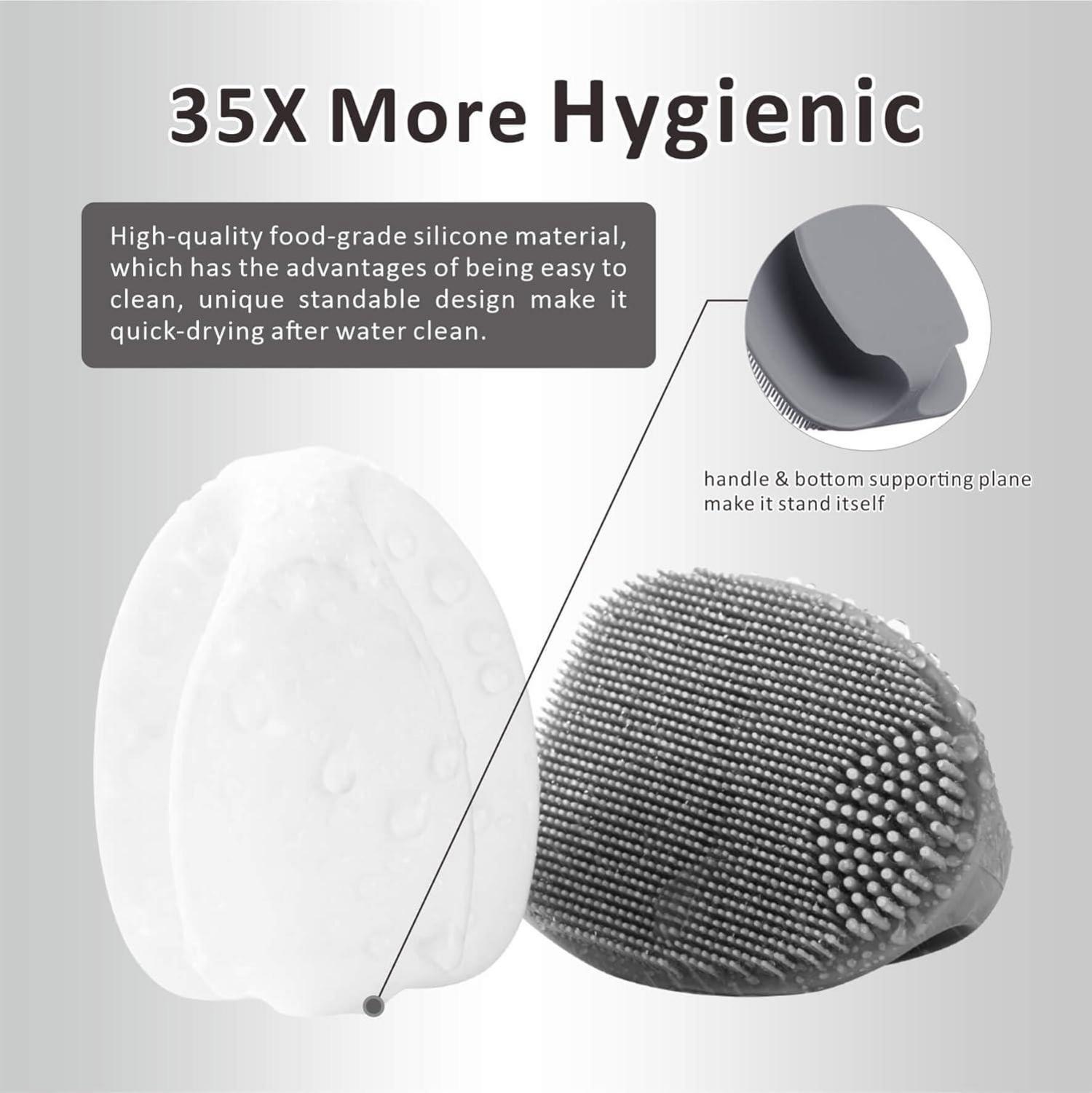 HieerBus Silikon Gesichtsreiniger Peeling Bürste Handheld